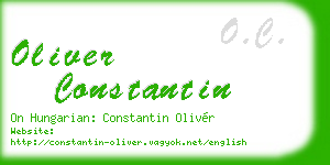 oliver constantin business card
